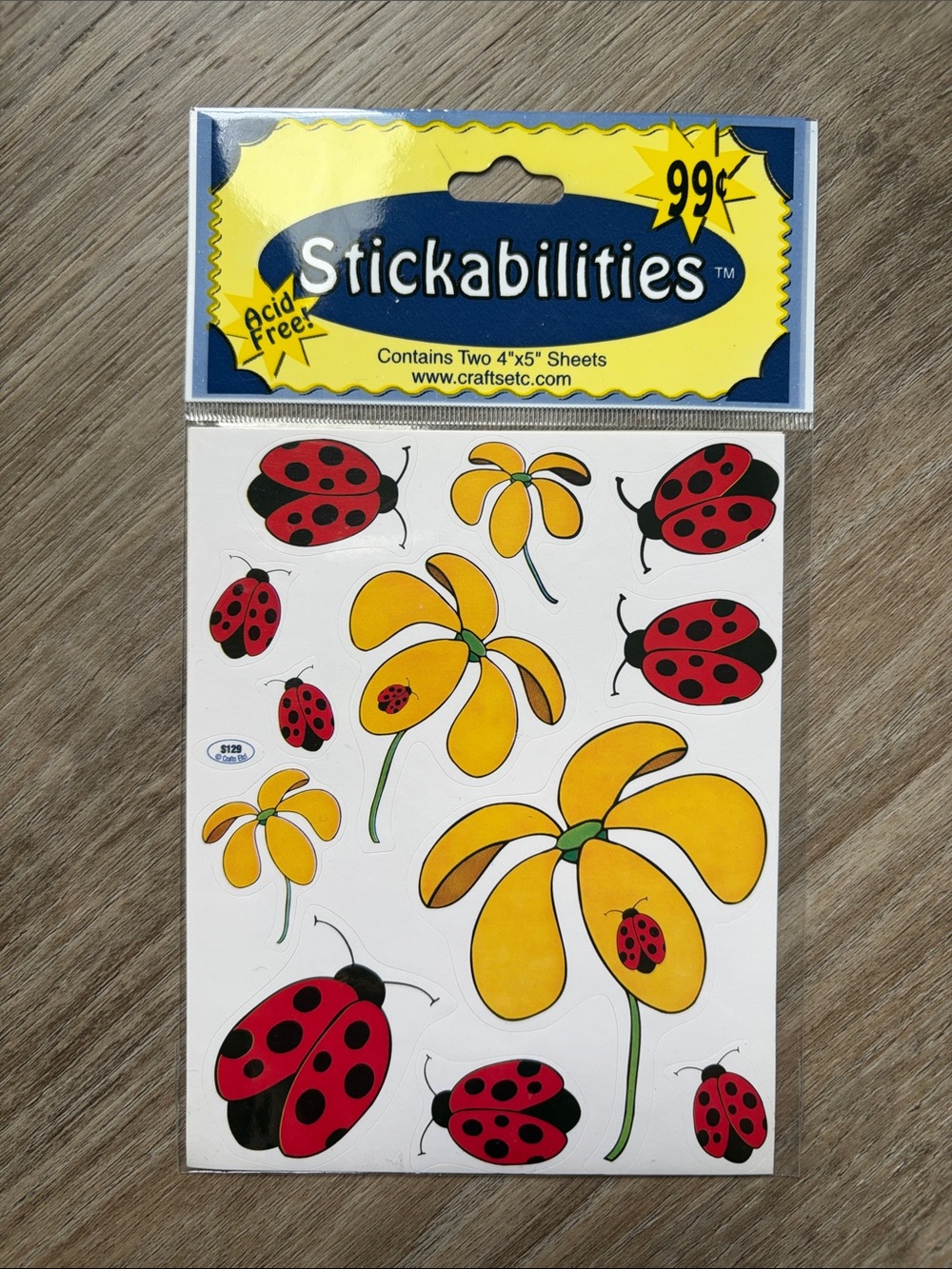 ❤️$5 Vintage Stickabilities Ladybug Stickers